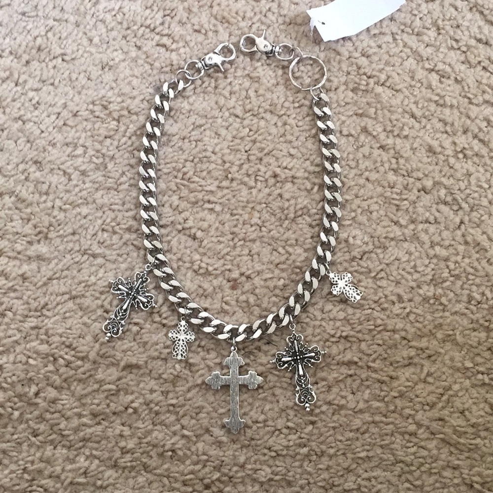 LF silver cross pocket  wallet chain - Picture 3 of 3